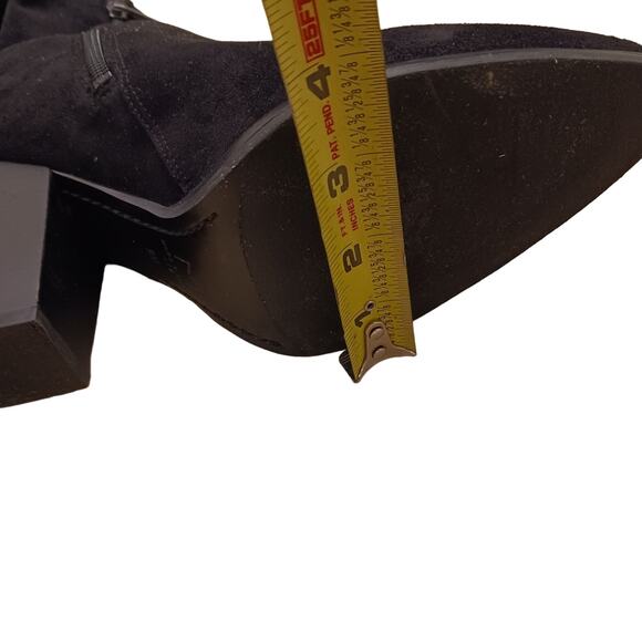 Marc Fisher Alinda Over The Knee Boots Size 9 BLACK Suede 2 Back Tie Tassels - Picture 14 of 16